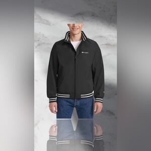 Champion Men's Bomber Jacket Color Black Size Medium. Perfect for any occasion